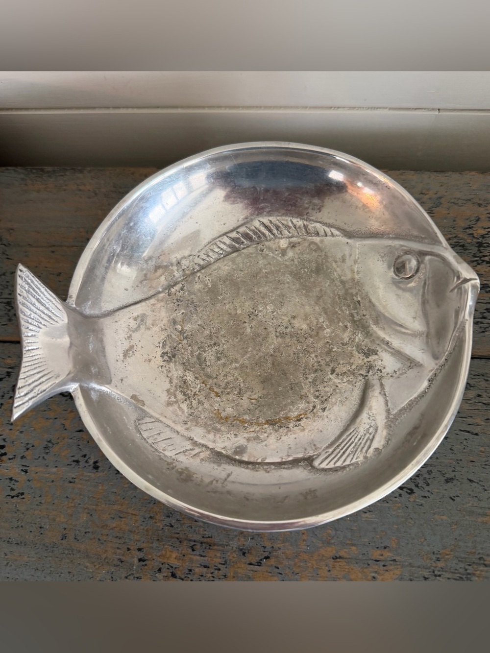 Vintage Mariposa 1994 Cast Aluminum Fish Bowl Made in Mexico